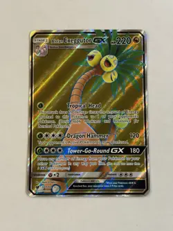 Pokemon Alolan Exeggutor GX 107/111 Sun & Moon Full Art Holo Pokemon-GX Card - Image 3