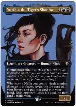 MTG Commander Masters Yuriko, the Tiger's Shadow Borderless (Rare) - Image 1