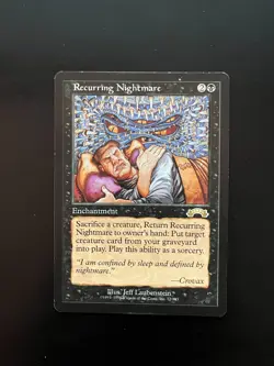 Recurring Nightmare Exodus MTG - 4d0e - see picts for condition - Image 1