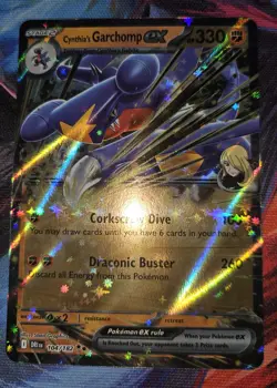 Pokemon TCG Cynthia's Garchomp EX 104/182 Double Rare Destined Rivals NM Card - Image 1