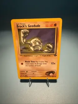 Brock's Geodude 68/132 Common Gym Challenge WOTC Pokemon LP - Image 1