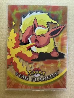 2000 Topps #136 Flareon Holo Foil Pokemon TV Animation Edition Series 3 Card - Image 1