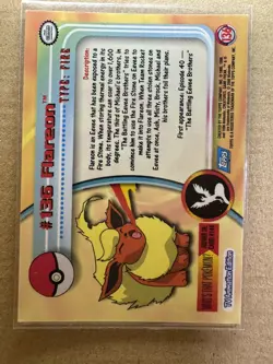 2000 Topps #136 Flareon Holo Foil Pokemon TV Animation Edition Series 3 Card - Image 2