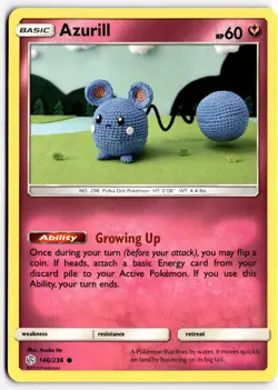 Pokemon TCG Azurill 146/236 SM - Cosmic Eclipse Common NM - Image 1