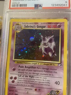 Sabrina's Gengar Holo 1234 Cert# 2000 Pokemon Gym Heroes #14 PSA 9 CLEAN COPY - Image 3