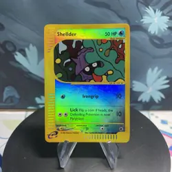 Pokemon Shellder 129/165 Expedition Base Set Reverse Holo MP - Image 1