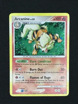 🔥 2009 Arcanine Lv. 53 1/111 Platinum Rising Rivals HOLO Pokemon TCG (LP) 🔥 - Image 1