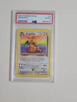Dragonite - Pokemon Fossil #19 - Excellent to Near Mint PSA 6 - Image 2