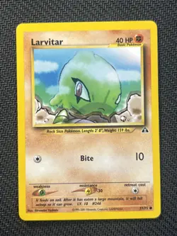 Larvitar 57/75 Neo Discovery Pokemon TCG WOTC Vintage (Moderate Play) MP 1 - Image 1