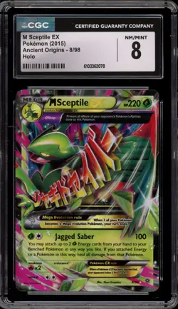 Pokemon M Sceptile EX XY Ancient Origins Holo Ultra Rare #8 CGC 8 - Image 1