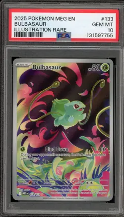 Pokemon Bulbasaur Mega Evolution Illustration Rare #133 PSA 10 Gem Mint - Image 1