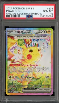 Pokemon Pikachu ex Surging Sparks Special Illustration Rare #238 PSA 10 Gem Mint - Image 1