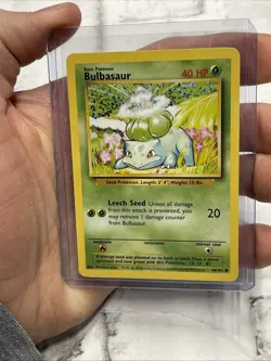 Pokemon Bulbasaur 44/102 Base Set Unlimited NM/MT Common Vintage Vtg Pokemon TCG - Image 1