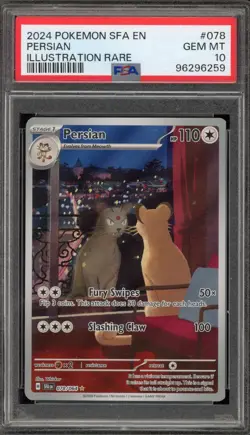 Pokemon Persian Shrouded Fable Illustration Rare #078 PSA 10 Gem Mint - Image 1