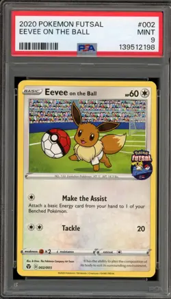 Pokemon Eevee on the Ball Futsal #002 PSA 9 Mint - Image 1