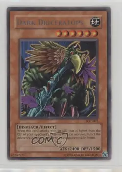 Dark Driceratops Unlimited YuGiOh Invasion of Chaos #IOC-073 2004 - Image 1