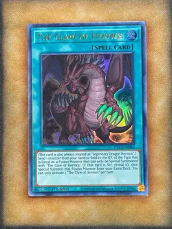 Yugioh The Claw of Hermos DLCS-EN064 Ultra Rare 1st Ed GOLD NM - Image 1