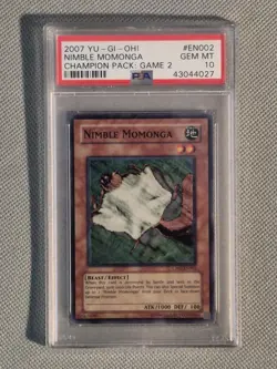 PSA 10 Nimble Momonga Super CP02-EN002 Champion Pack 2 Yugioh - Image 1