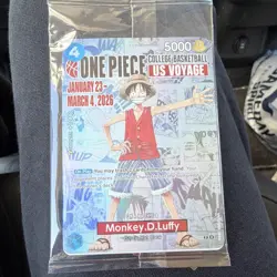 Bandai Namco One Piece Card Game US Voyage Monkey D. Luffy Promo Character Card - Image 1