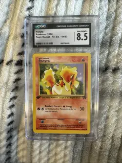 Pokemon Ponyta 1st Edition Team Rocket 64/82 CGC 8.5 Regular English TCG Card - Image 1