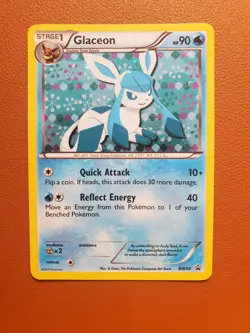 Glaceon BW90 Black White Promo Ultra Rare Holo Card LP Pokemon 2013 Eevee - Image 1