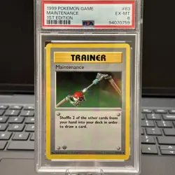 Base Set 1st Edition MAINTENANCE #83/102 PSA 6 1999 Pokemon Card Game - Image 1