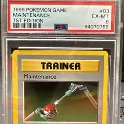 Base Set 1st Edition MAINTENANCE #83/102 PSA 6 1999 Pokemon Card Game - Image 3