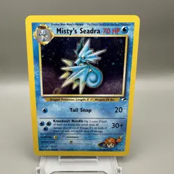Misty's Seadra Holo Rare Gym Heroes 009/132 Wotc Rare Holo Pokemon Card NM-LP - Image 1