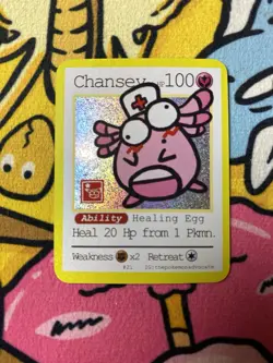 Pluto Coco Mini Card - Chansey #21 - Drawn by thepokemonadvocate - Image 1
