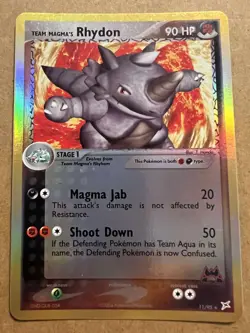 POKEMON EX TEAM MAGMA VS TEAM AQUA HOUNDOOM REVERSE HOLO CARD 11/95 LP - Image 1