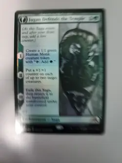 MTG Jugan Defends the Temple/Remnant of the Rising Star Neon Dynasty Foil Mythic - Image 1