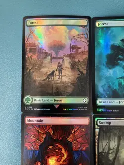 18* FOIL FULL ART BASIC LAND ASSORTED NM PACK BULK LOT - Image 2