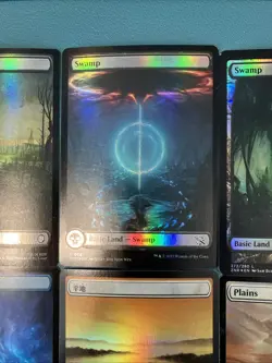 18* FOIL FULL ART BASIC LAND ASSORTED NM PACK BULK LOT - Image 5