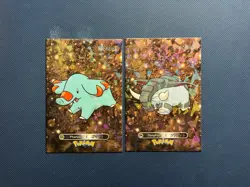 Pokemon Database 2 Set Phanpy Donphan Cracked Ice Holo Set Of 2 - Image 1
