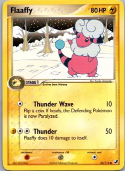 Flaaffy 56/115 Common Unseen Forces Pokemon Moderately Played - Image 1