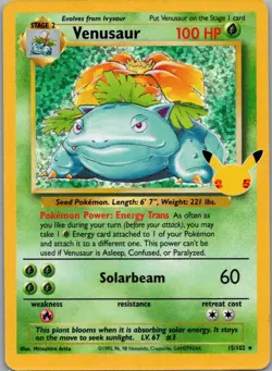Venusaur 15/102 Classic Collection Celebrations: Classic Collection Pokemon NM - Image 1