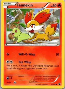 Fennekin 10/124 Common Fates Collide Pokemon Lightly Played - Image 1