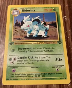 Nidorina 40/64 Jungle Regular 1st Edition LP Pokemon TCG - Image 2