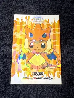 Pokemon Let's Go Eevee Database Set Peru Mega Charizard Y Eevee Poncho Mint - Image 1
