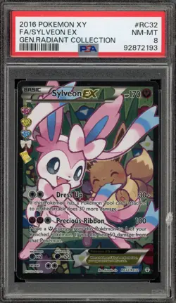 Pokemon Sylveon EX XY Generations Radiant Coll. Full Art #RC32 PSA 8 - Image 1