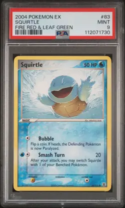 2004 POKEMON EX FIRE RED & LEAF GREEN #83 SQUIRTLE PSA 9 - Image 1