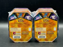 2 Pokemon TCG Galarian Slowbro V Forces Tin Factory Sealed Brand New - Image 2