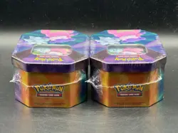 2 Pokemon TCG Galarian Slowbro V Forces Tin Factory Sealed Brand New - Image 3