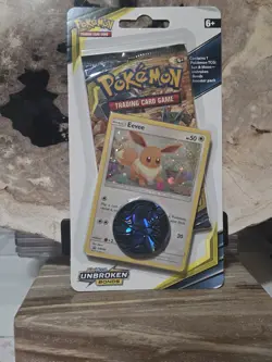 Pokemon Sun And Moon Unbroken Bonds Coin Eevee Promo Blister Pack Factory Sealed - Image 1
