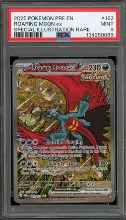 Pokemon Roaring Moon ex Prismatic Evolutions SIR #162 PSA 9 Mint - Image 1