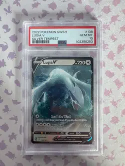2022 POKEMON SWORD & SHIELD SILVER TEMPEST #138 LUGIA V PSA 10 - Image 1