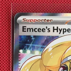 Pokemon Emcee's Hype 220/182 Sv10: Destined Rivals Ultra Rare Full Art Holo - Image 2