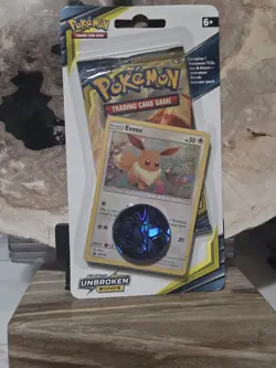 Pokemon Sun And Moon Unbroken Bonds Coin Eevee Promo Blister Pack Factory Sealed - Image 1