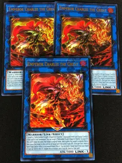 YUGIOH EMPEROR CHARLES THE GREAT DUNE-EN048 1ST ULTRA X3 (NM) - Image 1
