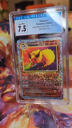 Flareon 10/110 Reverse Holo Legendary Pokemon Card CGC 7.5 - Image 2